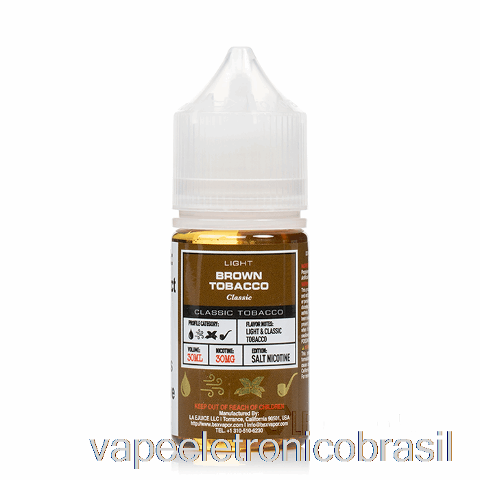 Vape Eletronico Brown Tabaco - Série Bsx Salt - 30ml 50mg